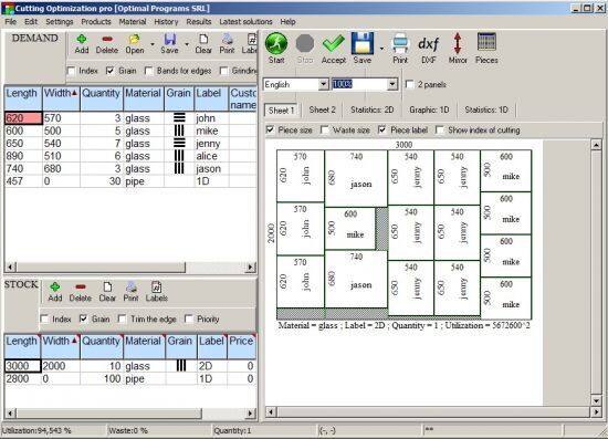 Cutting Optimization